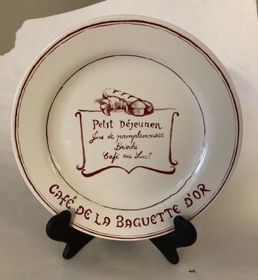 Williams Sonoma A La Carte Red Salad Plate Cafe De La Baguette 9  Kitchen Decor