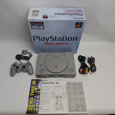 Sony PlayStation 1 Video Game Console SCPH-9001 - Gray Complete in Box*