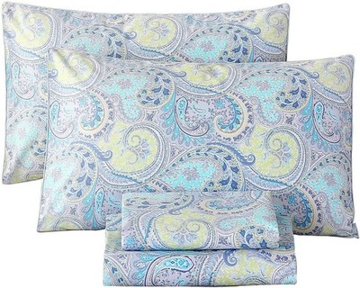 Paisley Sheets Set Queen Size 4Pcs Bohemian Paisley Bedding Sheets Collection
