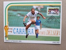 WORLD CUP MEMORABILIA - 1986 FIRST DAY COVER POSTCARD - RAY WILKINS ENGLAND     