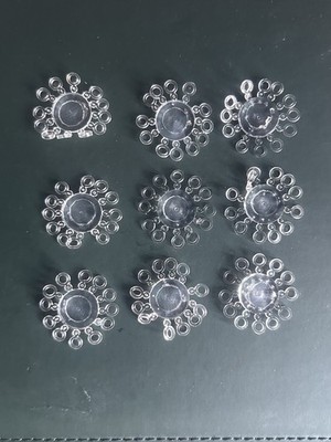 108 durchsichtige Silikon Angeln Pellet Köderbänder - direkt an Haken. Klein.