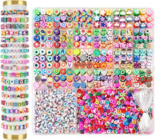 2300Pcs Polymer Clay Beads Kit, 24 Styles for Bracelet Making and Crafts