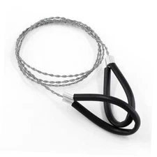  Survival Wire Saw, Heavy Duty Emergency Steel Wire Saw Pocket Size Outdoor 