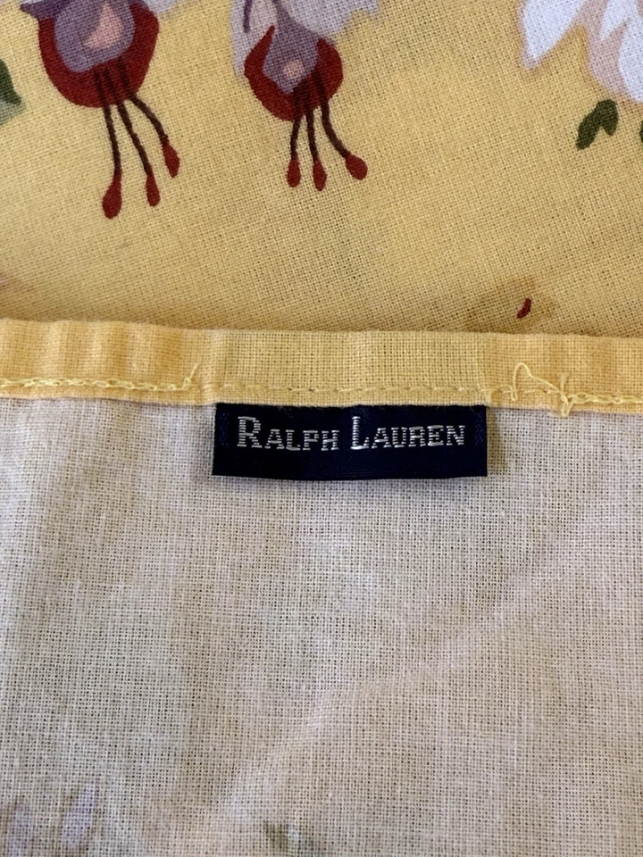 Ralph Lauren Brooke Yellow Floral Cottage Tablecloth 51x52” Rectangular - Image 2 of 2