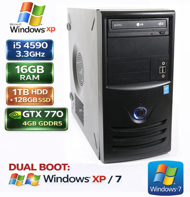 ULTIMATE Windows XP/7 Retro Gaming PC - i5 3.3Ghz GTX 770 16GB RAM 1TB HDD+SSD
