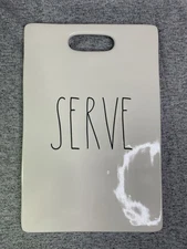 Rae Dunn “SERVE” Ceramic Serving Tray White Charcuterie Cheese Board Farmhouse