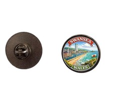 2.4cm Swansea Wales Enamel Pin Badge