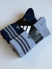 Adidas ClimaCool Cushioned Crew Socks 6-Pack Men  s Large Gray Blue New