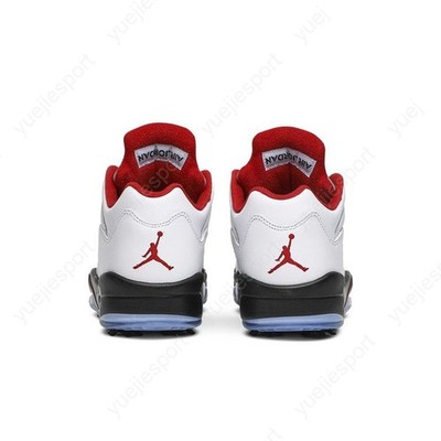 Size 8.5 - Air Jordan 5 Golf Low White Fire Red for sale online | eBay