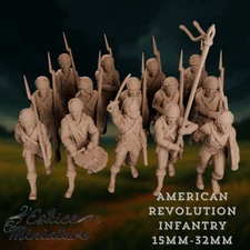 American Revolution Infantry Minis | Continental Soldiers | By Eskice Miniature