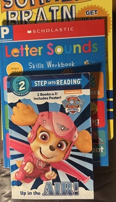 Pre K & K Workbooks/reading Set 3 Paw Patrol Scholastic Brain Quest Homeschool