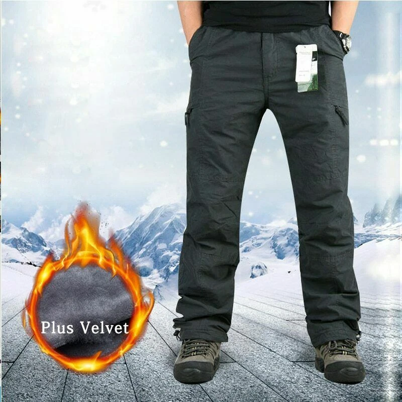 Winter Warm Cargo Pants Mens Pants Military Trousers Men Casual