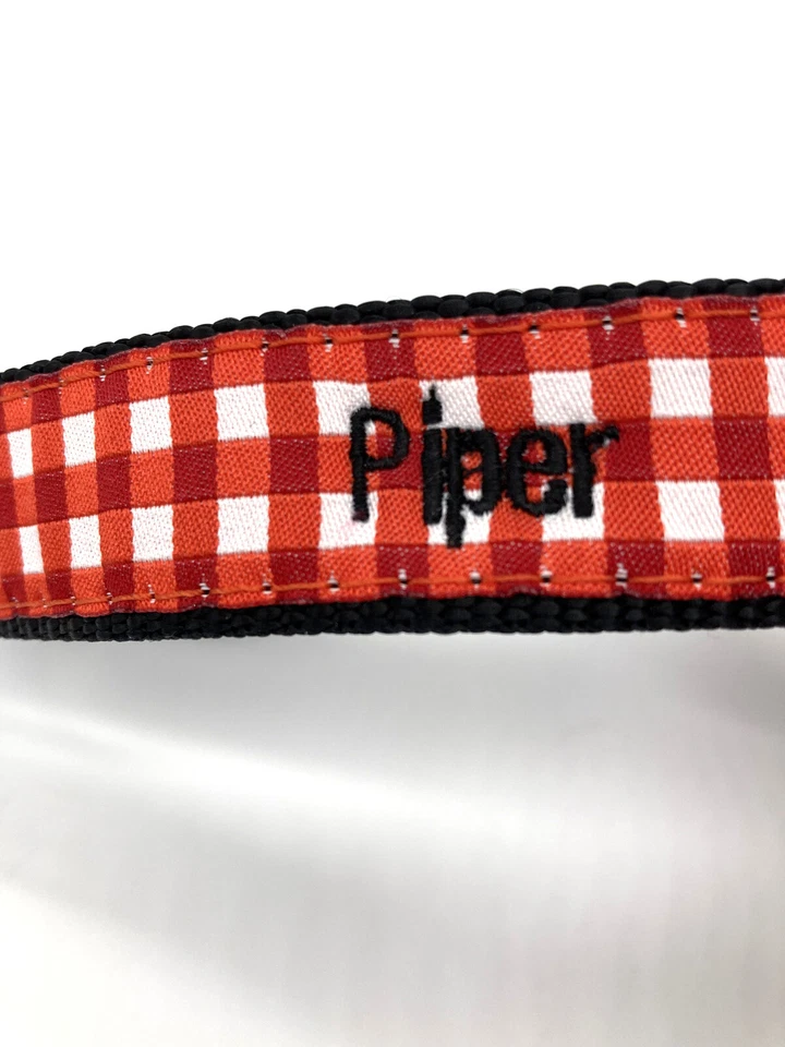 Mark and Graham PIPER mono Upcountry colarinho de fita estampado grande vermelho Gingham 2 - Imagem 2 de 4