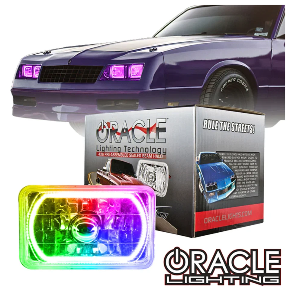 Oracle Lighting preinstalado 4x6" H4651 / H4656 haz sellado halo - cambio de color Foto 2 de 4