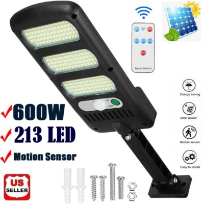 600w LED Solar Lights PIR Motion Sensor Waterproof Outdoor Garden Yard Wall Lamp