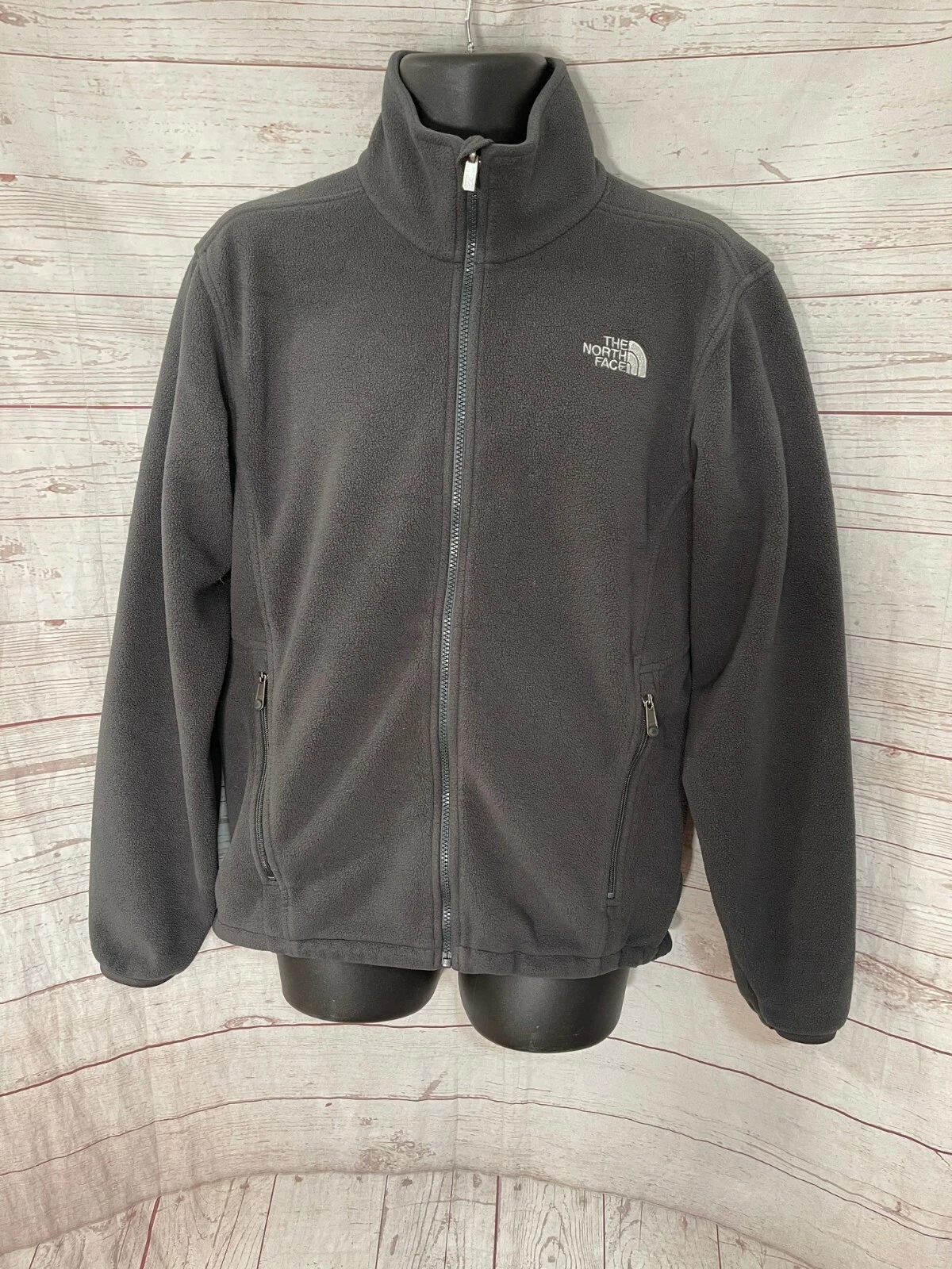 The North Face Men’s Fleece Jacket Zipper Front Long Sleeve Logo Size M