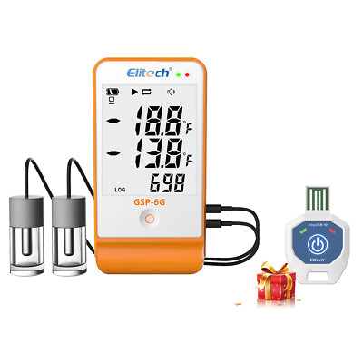 Elitech Digital Temperature Humidity Data Logger Medical Thermometer GSP-6G-TDE