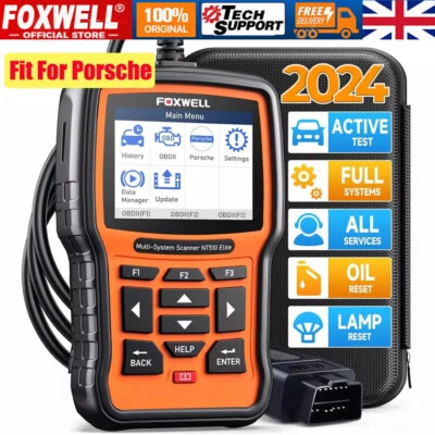 FOXWELL NT510 Elite fit for Porsche OBD2 Scanner Car Diagnostic Tool Code Reader
