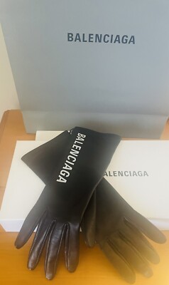 BALENCIAGA レザー手袋 黒 BALENCIAGA レザー手袋 黒