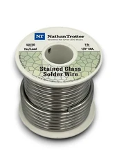 50/50 Solder for Stained Glass - .125” dia. (1 lb. spool) / Made in USA