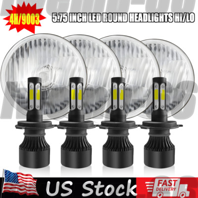 For Buick GS 455 1970-1972 Round 4pcs 5-3/4 5.75'' inch LED Headlights Hi/Lo Beam