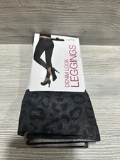 CAPELLI NEW YORK Denim Look LEGGINGS Marked *One Size* NEW IN PACKAGE