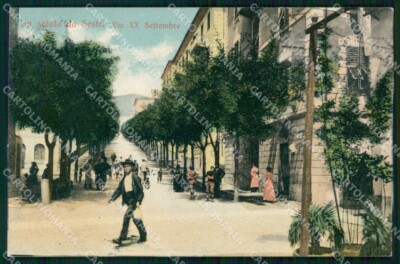 Genoa Sestri Ponente Greeting from Via XX Settembre postcard RT3026