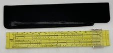 Vintage Pickett Microline 140 Yellow Slide Rule with Case