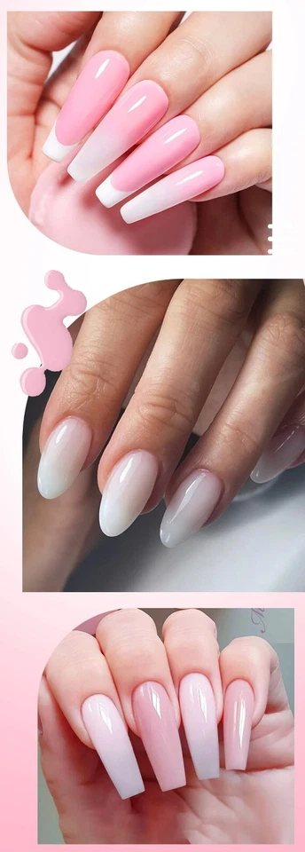 15ml Nagel Gel Verlängerung UV LED Acryl Lack Nagellack Poly-gel Rosa Nail Polit - Bild 2 von 4