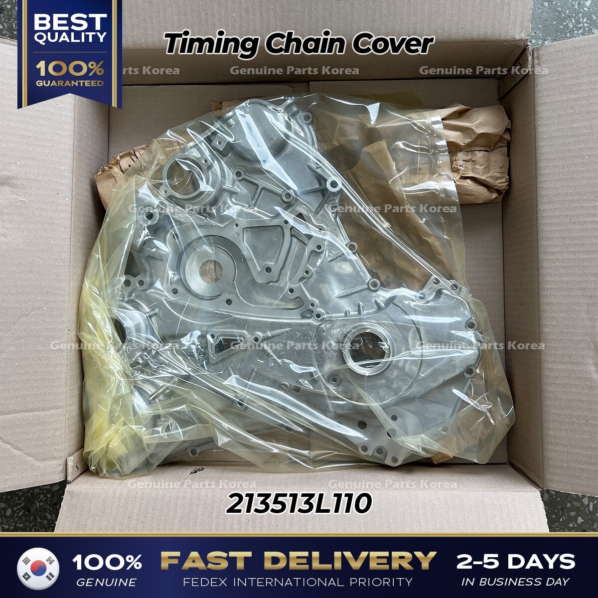 ⭐Genuine⭐ Timing Chain Cover Assy 213513L110 For Hyundai & Kia