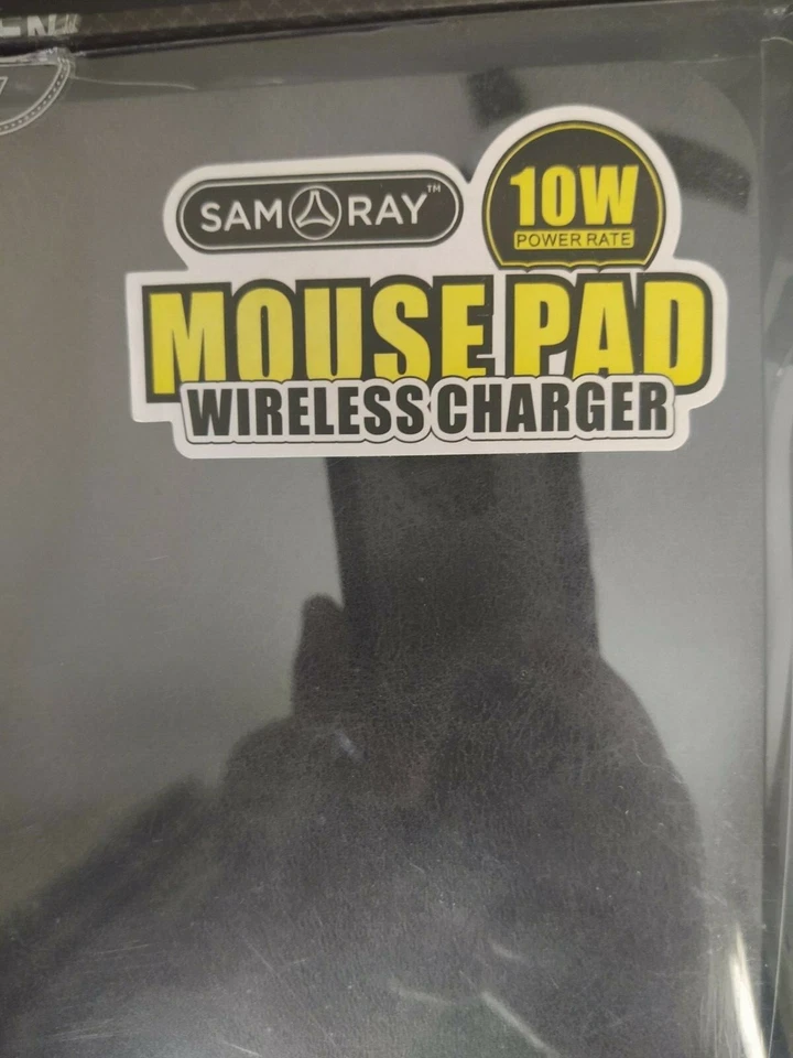 Alfombrilla de ratón de carga para teléfono SAMARAY 2 en 1 - Qi inalámbrica, 10 W, base antideslizante, cuero PU Foto 3 de 4