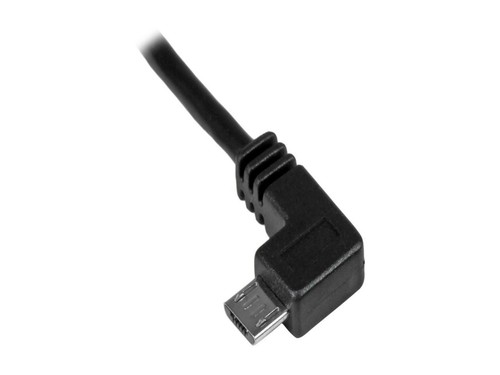 StarTech.com 1m 3 ft Left Angle Micro-USB Charge-and-Sync Cable M/M - USB 2.0 A - Picture 2 of 5