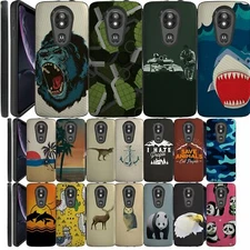 For Motorola Moto G7 Power / G7 Supra- Shock Shell Combat Case Cover Hybrid