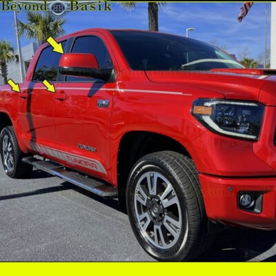 For 2007-2021 Toyota Tundra CrewMax Door Handle COVERS+Mirrors 3R3