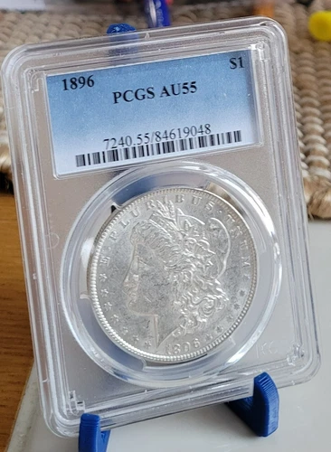1896  $1 Morgan Silver Dollar PCGS AU 55