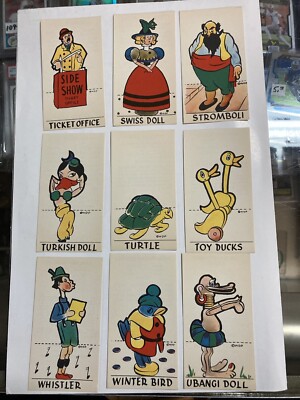 Near Mint 1939 D64-2 anonymous Pinocchio circus performer set 60 cards Clean