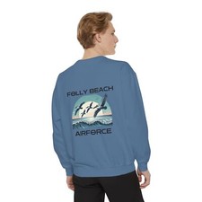 Folly Beach SC / Unisex Garment-Dyed Sweatshirt
