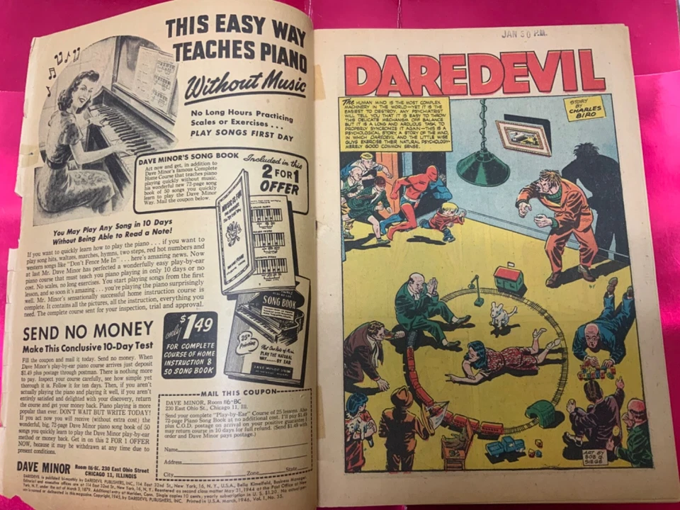 Daredevil #35 Golden Age Little Wise Guys Gleason 1946 ¡¡CON MÚSICA PARA CANCIÓN DD!!! Foto 2 de 4