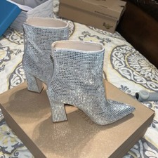 Steve Madden Sparkly Grey Booties Size 7
