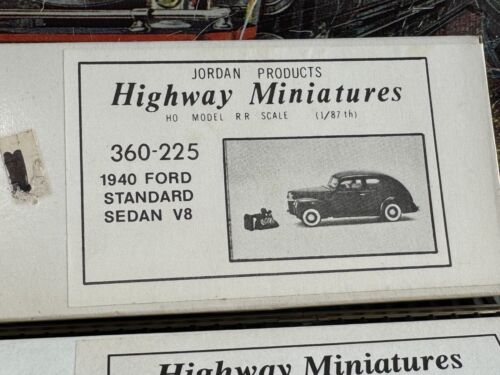 🚂 HOn3, HO JORDAN PRODUCTS-HIGHWAY MINIATURES 1940 FORD & ESSEXKITS -NEW🚂WH243 - 第 2/3 張圖片