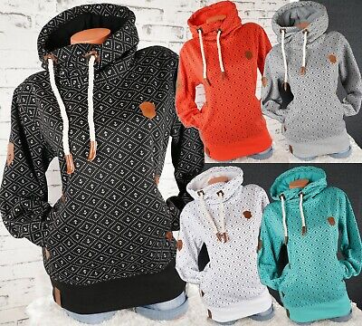 Damen Kapuzenpullover Hoodie Sweatshirt warmer Fleece Pulli Anker
