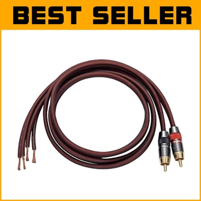 Premium 14 AWG RCA Speaker Cable with Gold-Plated Plugs - 3M for Home Theaters