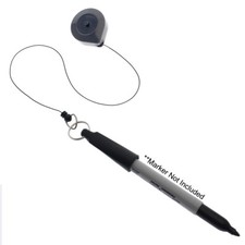 2 Pack Retractable Pen / Pencil Holders with STAY EXTENDED Pull Cord  Belt Clip