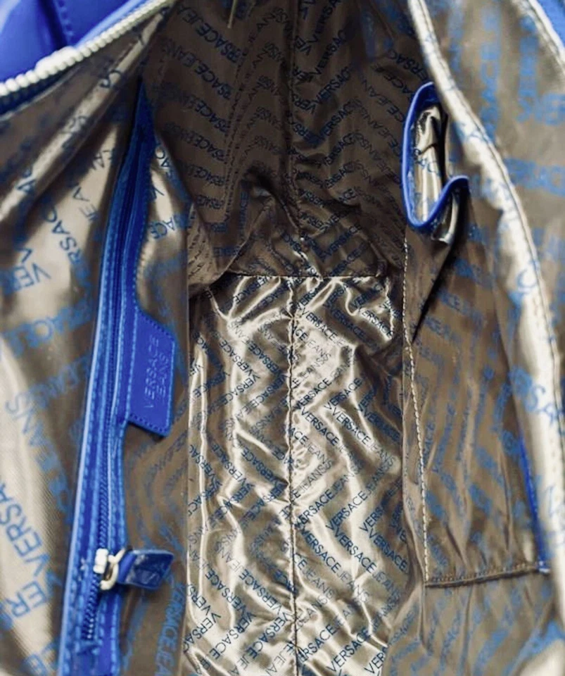 Versace Jeans Couture Azul Charol Bolso de Hombro, Bolso, Cartera Foto 4 de 4