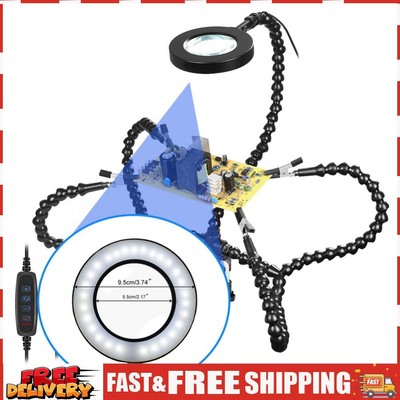 Table Clamp Soldering Station 5 Flexible Arms for Reading Work/PC Board/Welding 