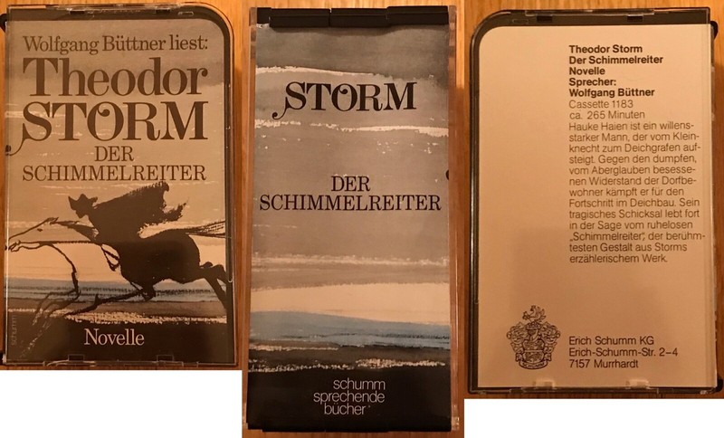 “Der Schimmelreiter” by Theodor Storm, 3 cassette tapes, German