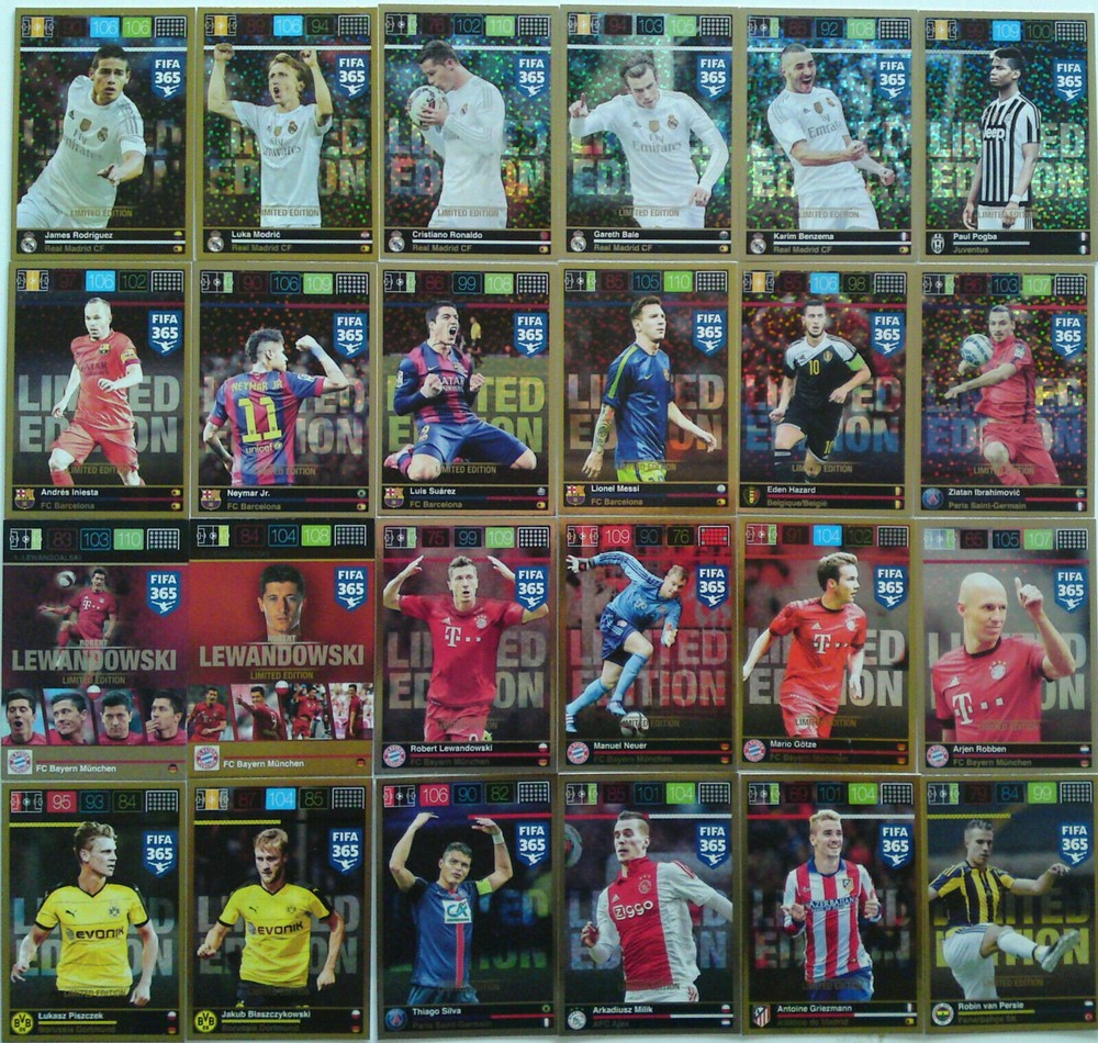 2016 FIFA 365 Adrenalyn XL FIFA 2016 Limited Edition Lewandowski Neymar