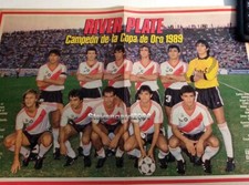 RIVER PLATE GOLD CUP CHAMPION 1989 Revista El Gráfico Cartel Central Argentina