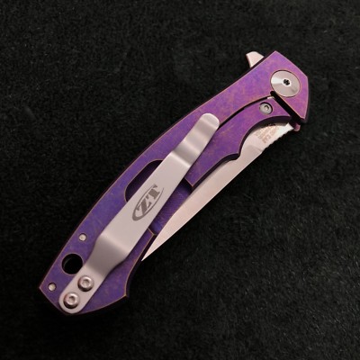 Zero Tolerance ZT 0450 Plain Edge Folder Purple Bronze Stonewash 