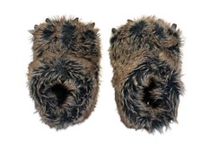Kids Grizzly Bear Paw Slippers, Unisex, No Slip Gripper Soles, Size 1 - 2